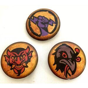Bioshock Infinite Vigor Buttons 3 of 4 Series 1 Sanshee Pins Shock Jockey Devil'